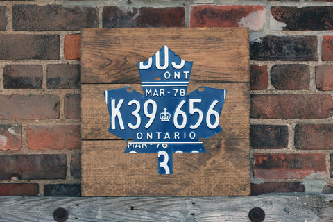 Maple Leafs license plate art
